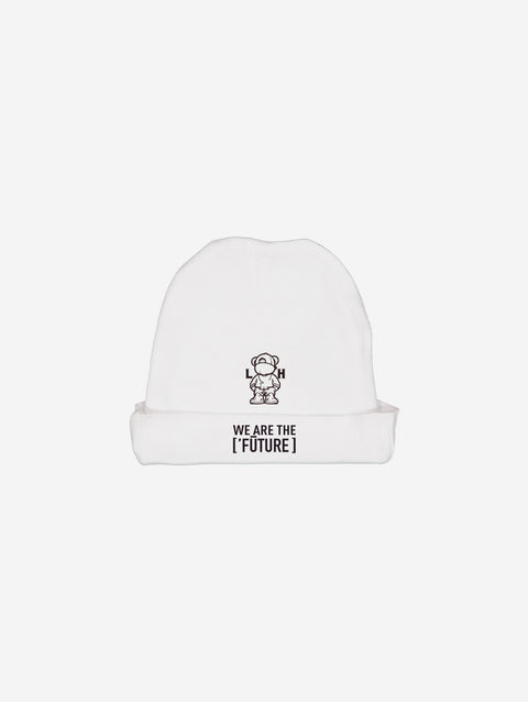 Little Humn White LH University Baby Rib Cap