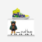 Little Humn Yellow Floral Print Strap High Top Crush Kids Shoes