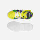 Little Humn Yellow Floral Print Strap High Top Crush Kids Shoes