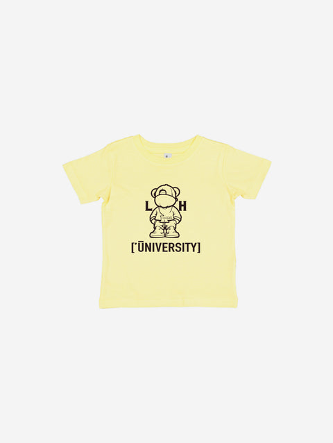 Little Humn Yellow LH University Infant Jersey Tee