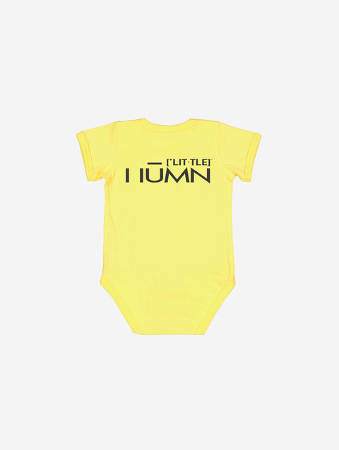 Little Humn YLO Yellow Lil Hu Bear Baby Onesie
