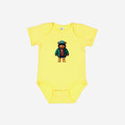 Little Humn YLO Yellow Lil Hu Bear Baby Onesie